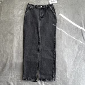 Nakd Slit Detailed Maxi Denim Skirt Gray Women's 4 Y2K Style Grunge Edgy Alt